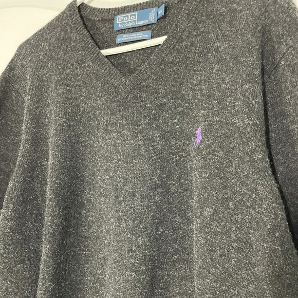 Polo by Ralph Lauren Men’s 100% Lambswool V Neck Essential Sweater size … - Picture 2 of 6